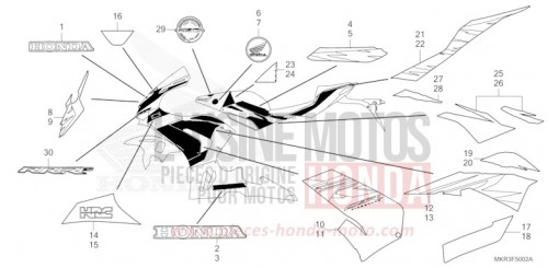 MARK/STRIPE (3) CBR1000SPN de 2022